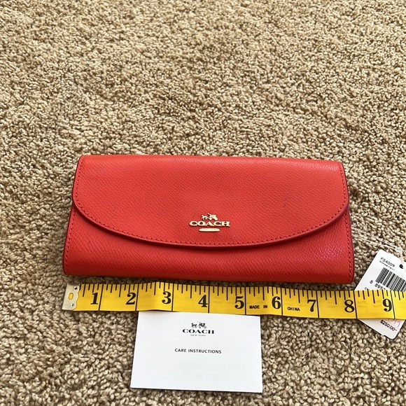 New! COACH watermelon slim envelope wallet! - Picture 8 of 11